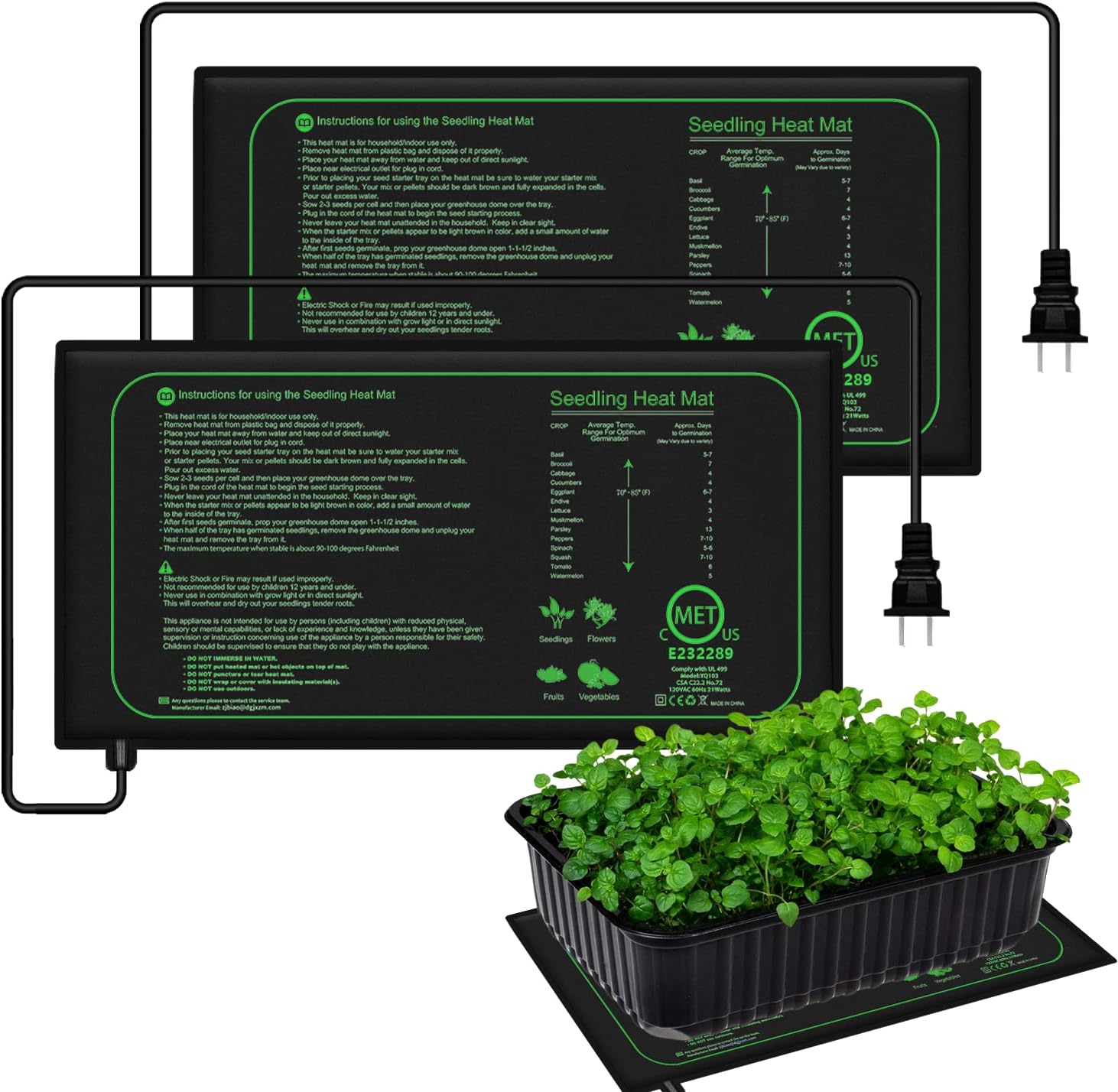 Rooting Gel Clone - Tapete Térmico para Mudas de 10/25/50CM,