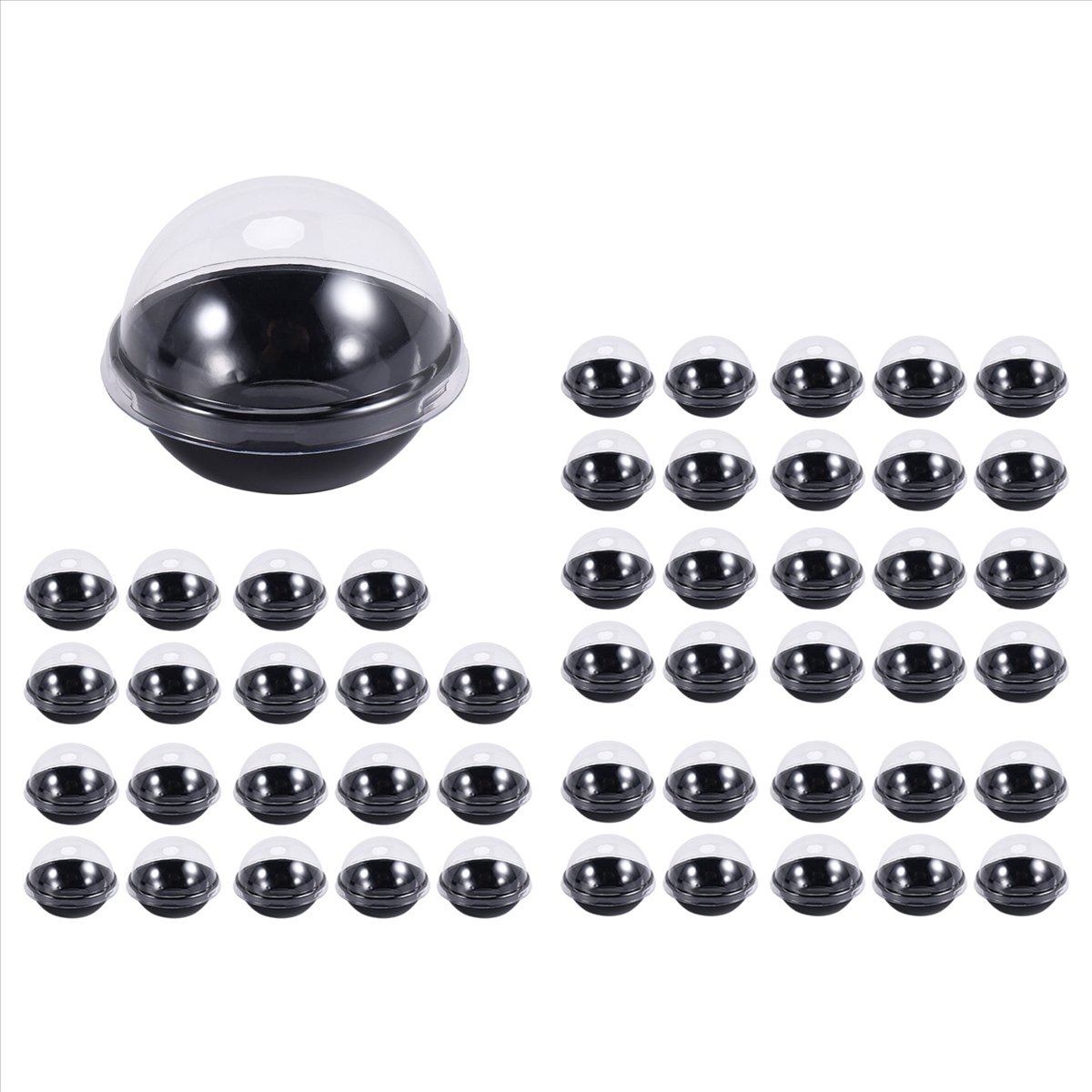 Pacote com 50 Recipientes Plás - Plastic Dome Clear avaliação e preço